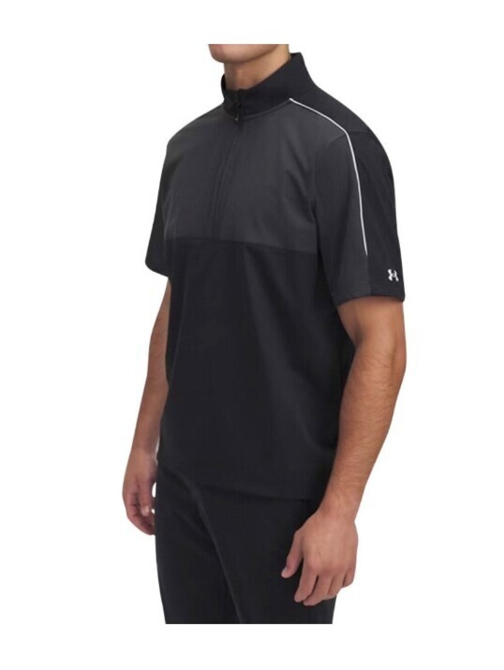 Under Armour Drive Wind Short Sleeve Mens 1/2 Zip Golf Top Size XL Black 1389860